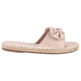 Espadrilles-Flip-Flops aus Wildleder braun