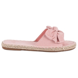 Espadrilles-Flip-Flops aus Wildleder rosa