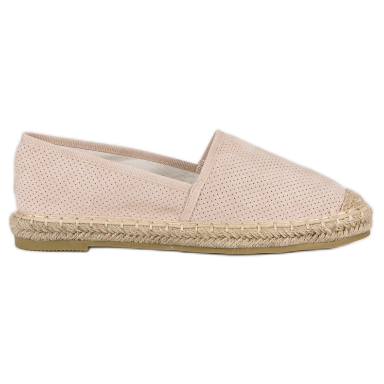 Bestelle Durchbrochene beige Espadrilles