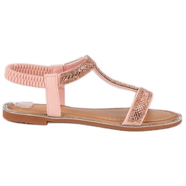 Juliet Elegante Sandalen mit Radiergummi rosa