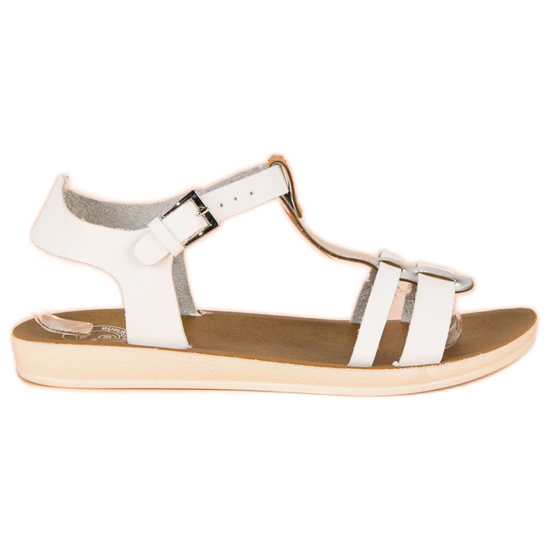 Sandalen mit Schnallenverschluss weiß