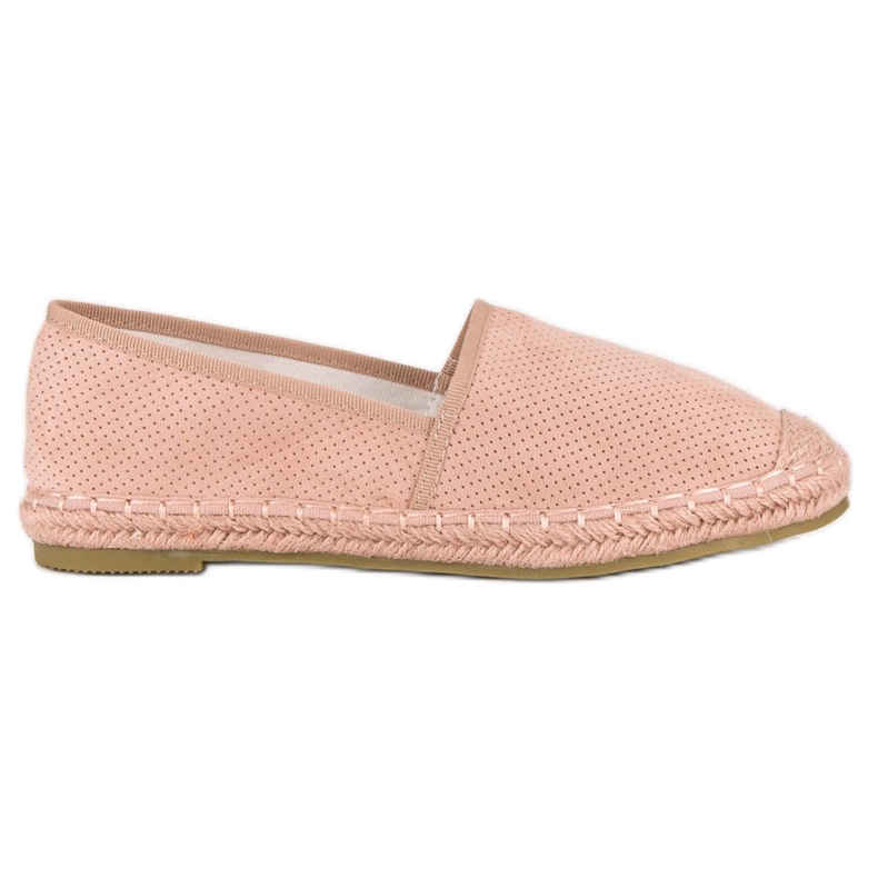 Bestelle Durchbrochene rosa Espadrilles