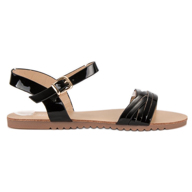 Bestelle Schwarze Lacksandalen