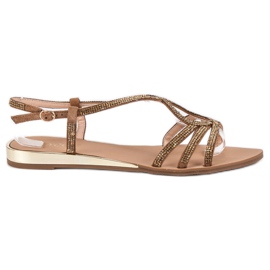 Dekorative Kamelsandalen braun