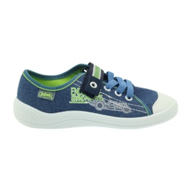 Hausschuhe von Jungen Turnschuhe Befado 251x093 blau grün marineblau