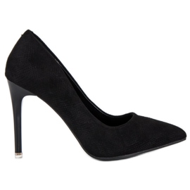 Wildleder Schwarz Heels