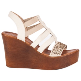 Renda Leichte Keilsandalen braun