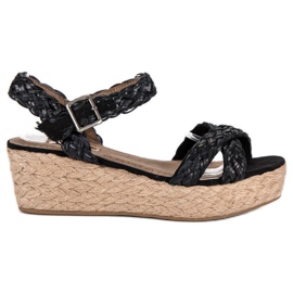Corina Schwarze Espadrilles-Sandalen
