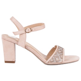 Elegante Sandaletten mit hohem Absatz braun