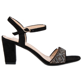 Elegante Sandaletten mit hohem Absatz schwarz