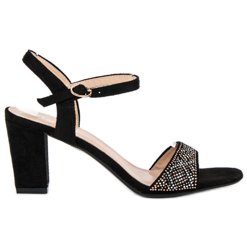 Elegante Sandaletten mit hohem Absatz schwarz