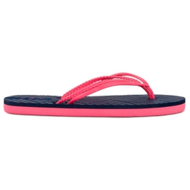 Ax Boxing Gummi-Flip-Flops blau rosa