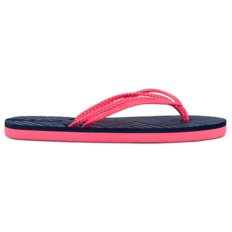 Ax Boxing Gummi-Flip-Flops blau rosa