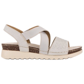 Vinceza-Sandalen zum Hineinschlüpfen braun grau mehrfarbig