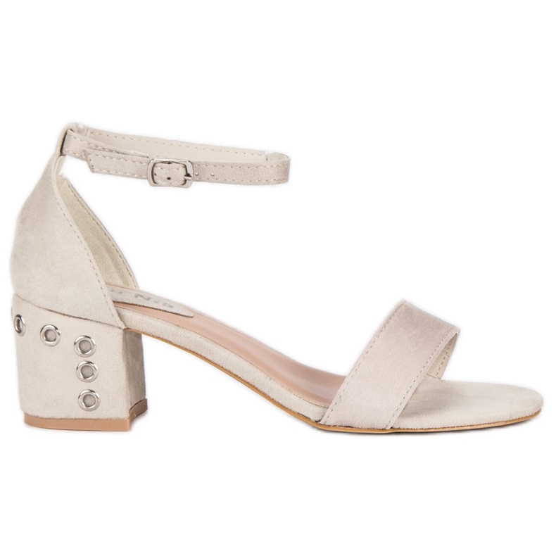 Nio Nio Wildledersandalen auf einem Pfosten braun