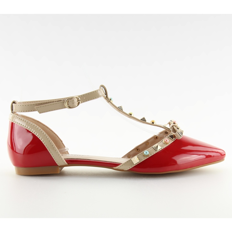 Ballerinas mit Nieten rot DM29P rot