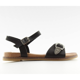 Schwarze Damensandalen F5910 schwarz