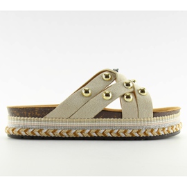 BV-418 Beige Beige Espadrilles Hausschuhe
