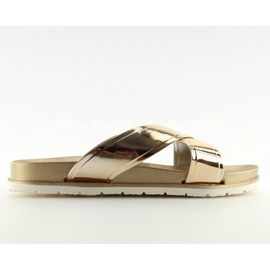 Goldene Pantoffeln in Spiegeloptik CK46P gold