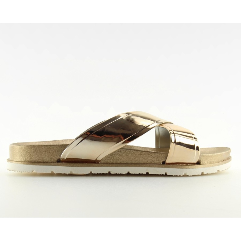 Goldene Pantoffeln in Spiegeloptik CK46P gold