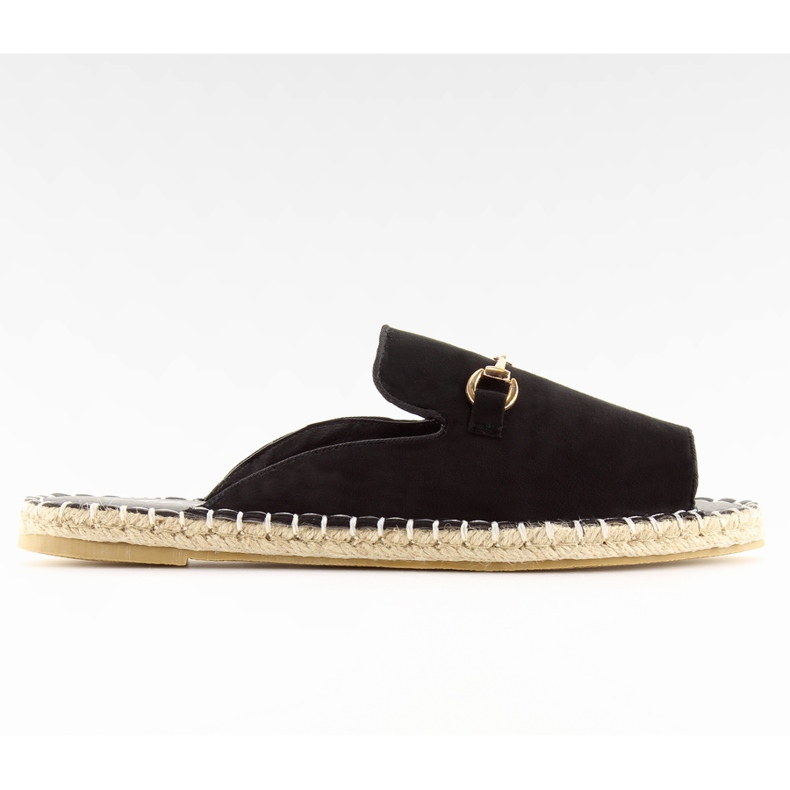 Espadryle offene Spitze schwarz 99-3 schwarz