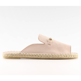 Espadryle offener Zeh beige 99-3 Beige