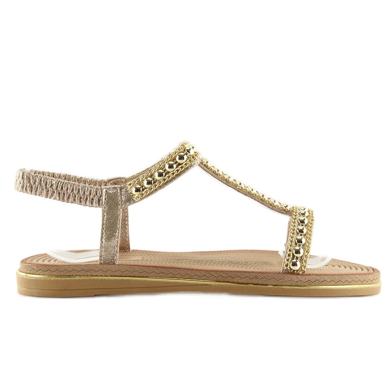 Goldene Damensandalen S37-san LT.GOLD