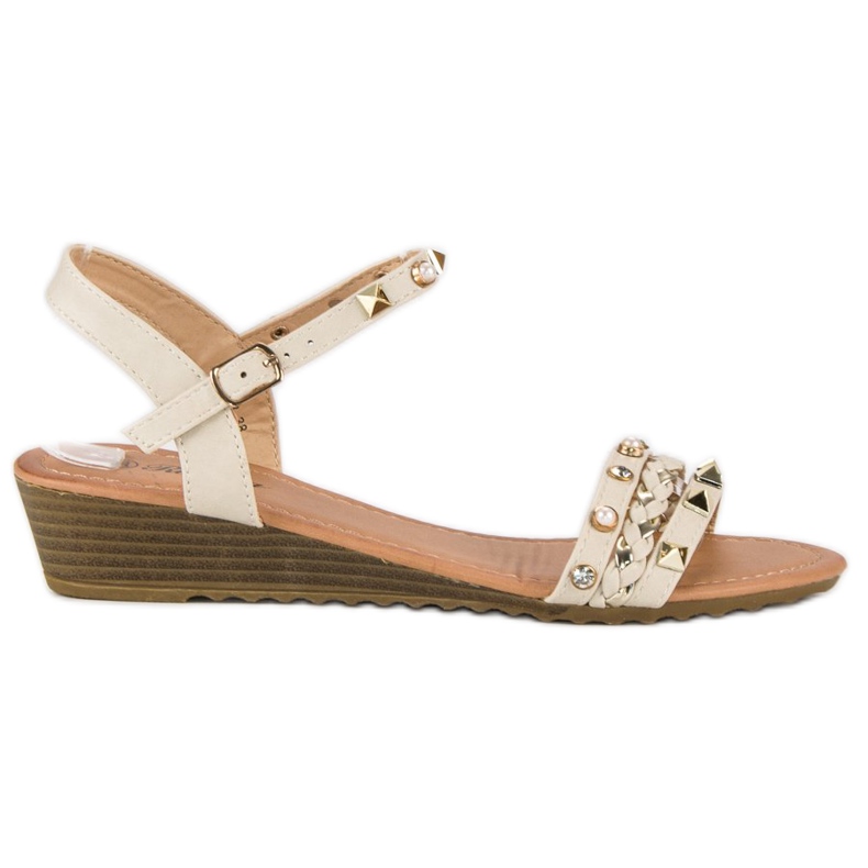 Renda Modische Keilsandalen braun