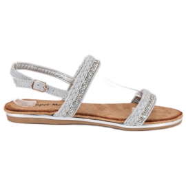 Super Me Bequeme Wildledersandalen grau