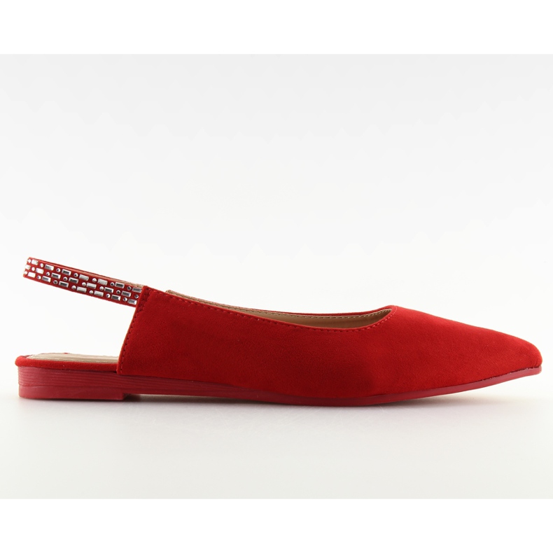 Ballerinas mit offenem Absatz rot JL39P rot