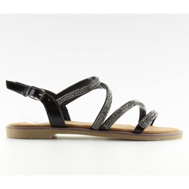 Sandalen mit schwarzen Zirkonias K952 Black