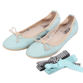 Ballerinas mit Doppelband 1193 Blau