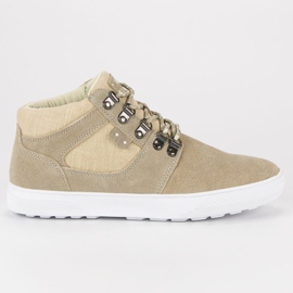 Invito Ledersneaker über dem Knöchel beige