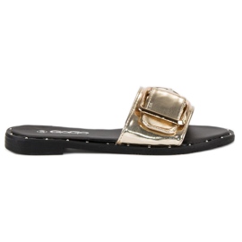 Gogo Goldene Hausschuhe für Frauen schwarz gelb