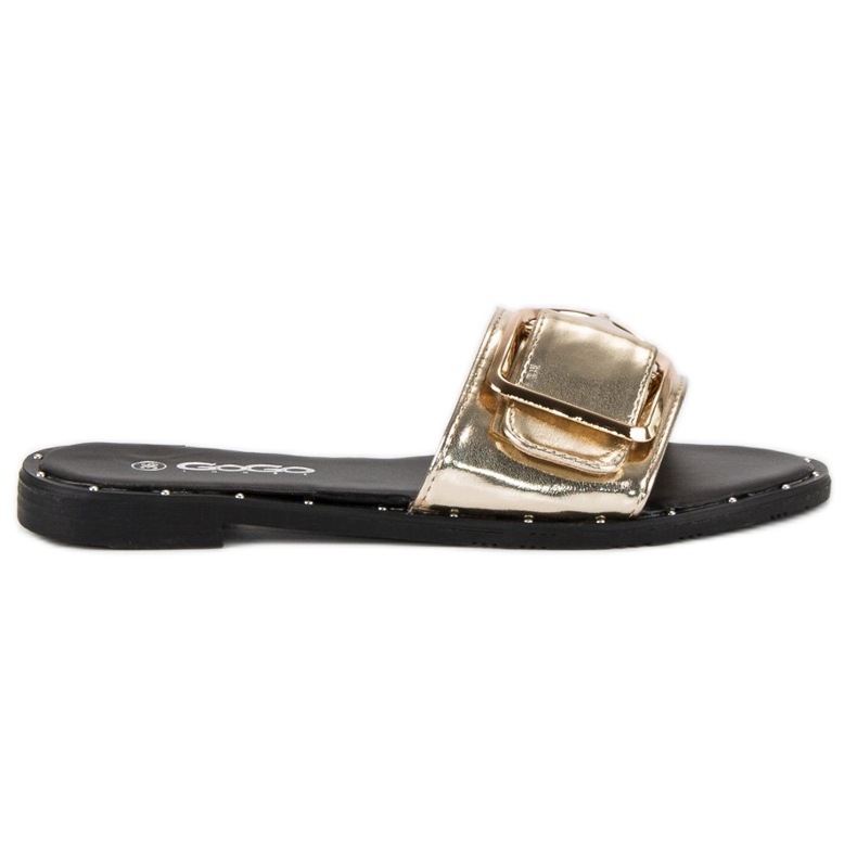 Gogo Goldene Hausschuhe für Frauen schwarz gelb