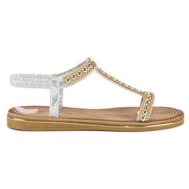 Bello Star Stylische Sandalen mit Gummiband grau
