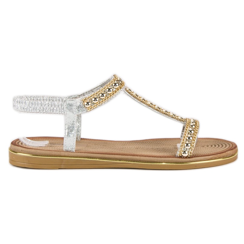 Bello Star Stylische Sandalen mit Gummiband grau