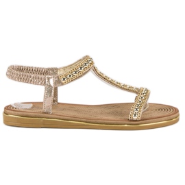 Bello Star Stylische Sandalen mit Gummiband gelb