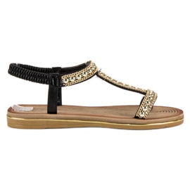 Bello Star Stylische Sandalen mit Gummiband schwarz