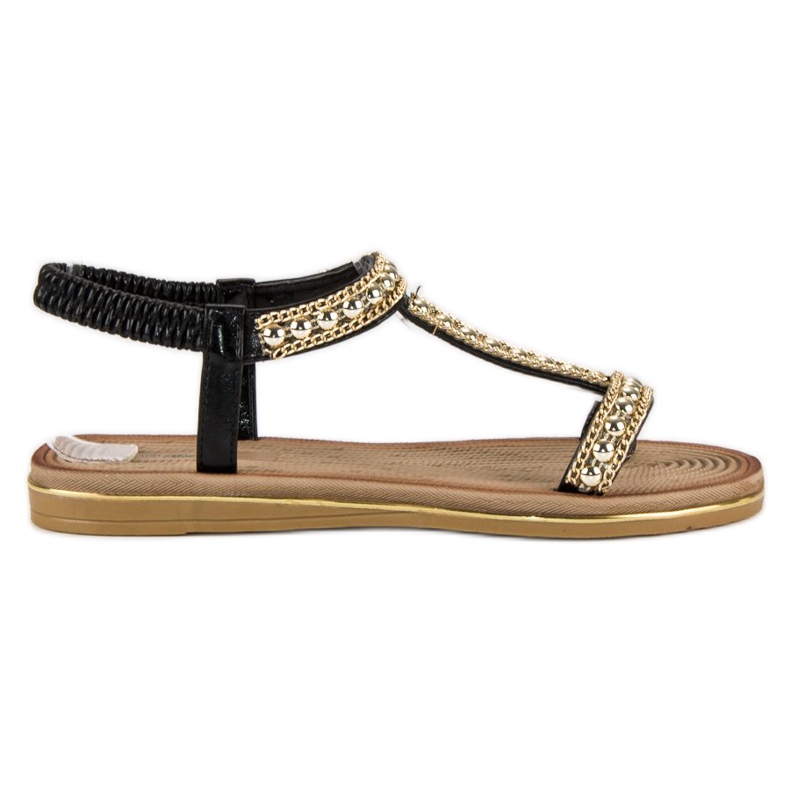 Bello Star Stylische Sandalen mit Gummiband schwarz