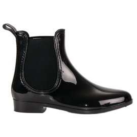 Lackierte VINCEZA-Galoschen schwarz