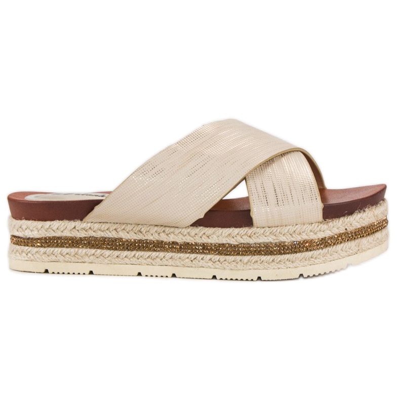 Goldene Flip-Flops Espadrilles