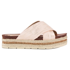 Espadrilles Puderpantoffeln rosa