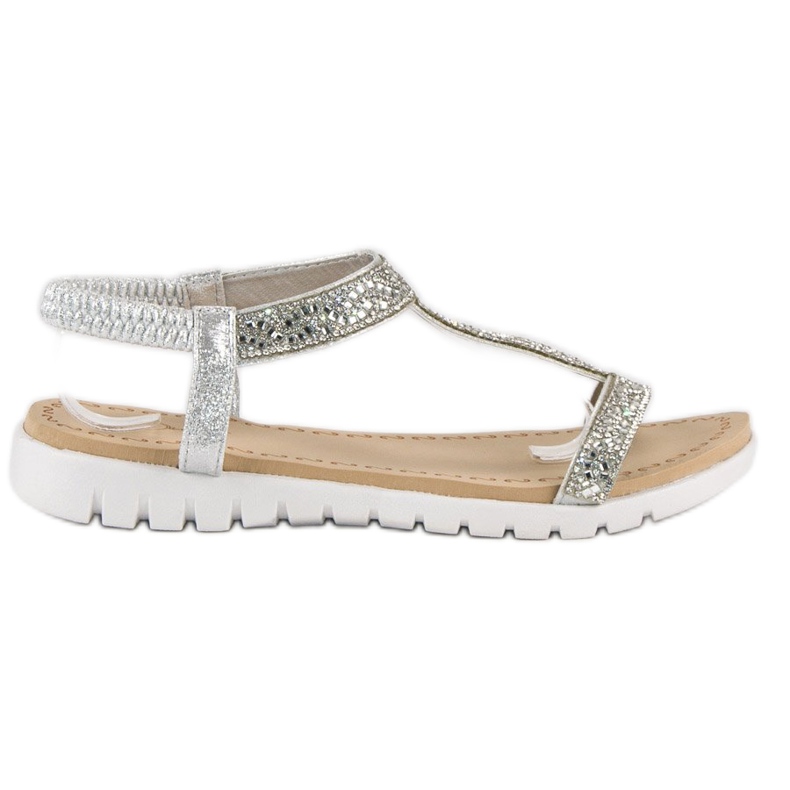 Juliet Bequeme elastische Sandalen grau