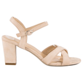 Lovit Wildledersandalen auf einem Pfosten braun