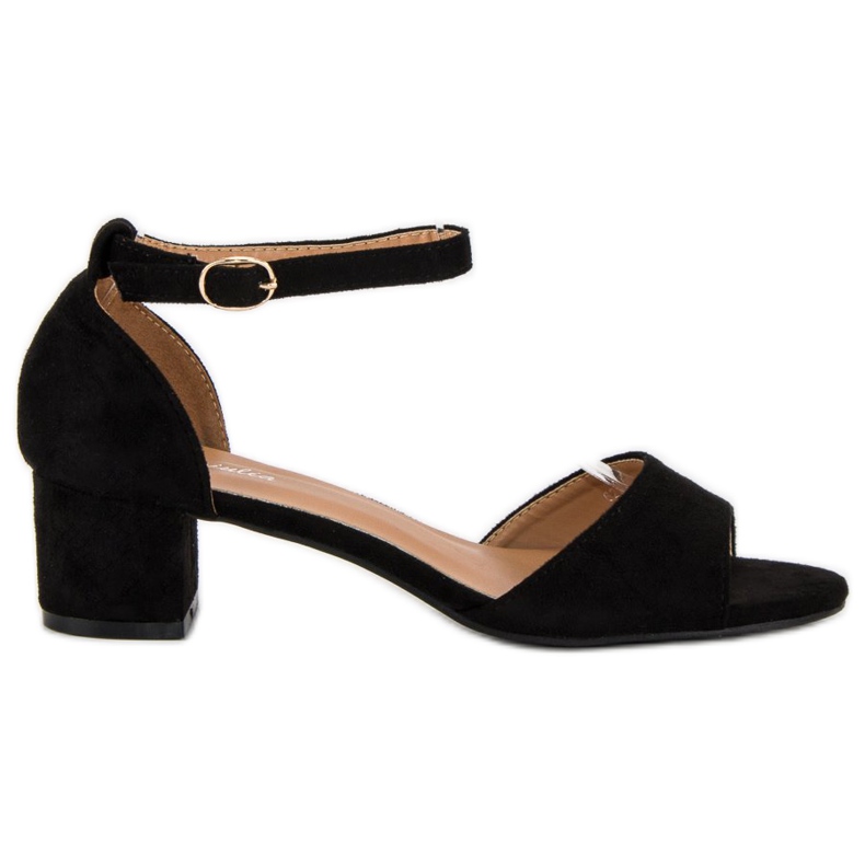 Via Giulia  Schwarze Sandaletten mit hohen Absätzen