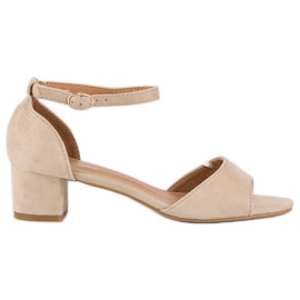 Via Giulia  Beige Sandaletten mit hohen Absätzen