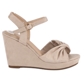 Annalisa Keilsandalen aus Wildleder braun