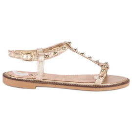 Girlhood Sandalen mit Strass gelb