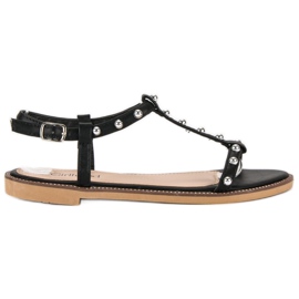 Girlhood Sandalen mit Strass schwarz